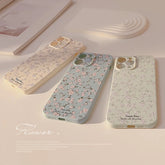 Korean Floral Soft Silicone Case For iPhone Retro Flowers Shockproof Bumper